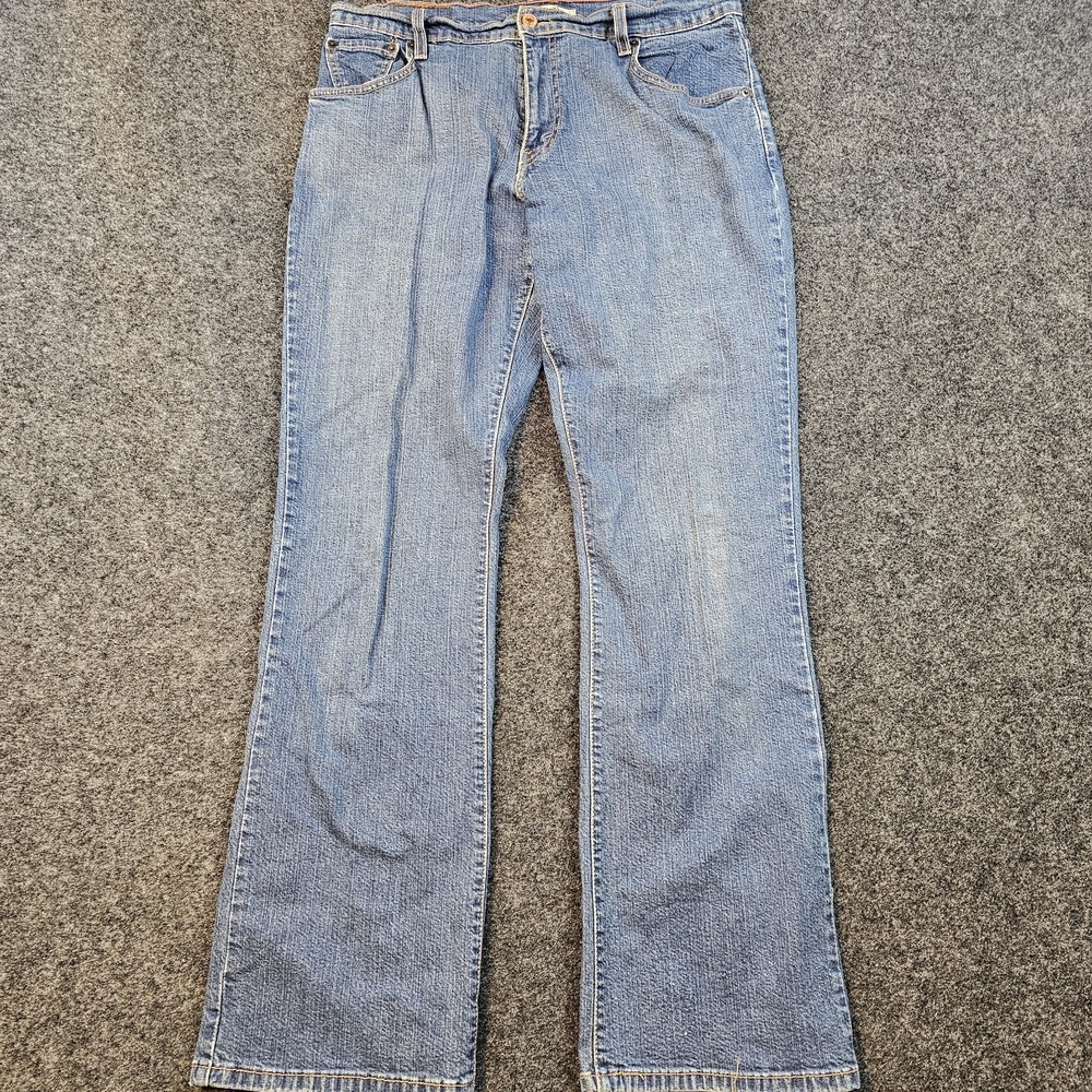 Levi's 550 Relaxed Bootcut Jeans 34x32 Womens 12/14 Blue Denim Classic Faded